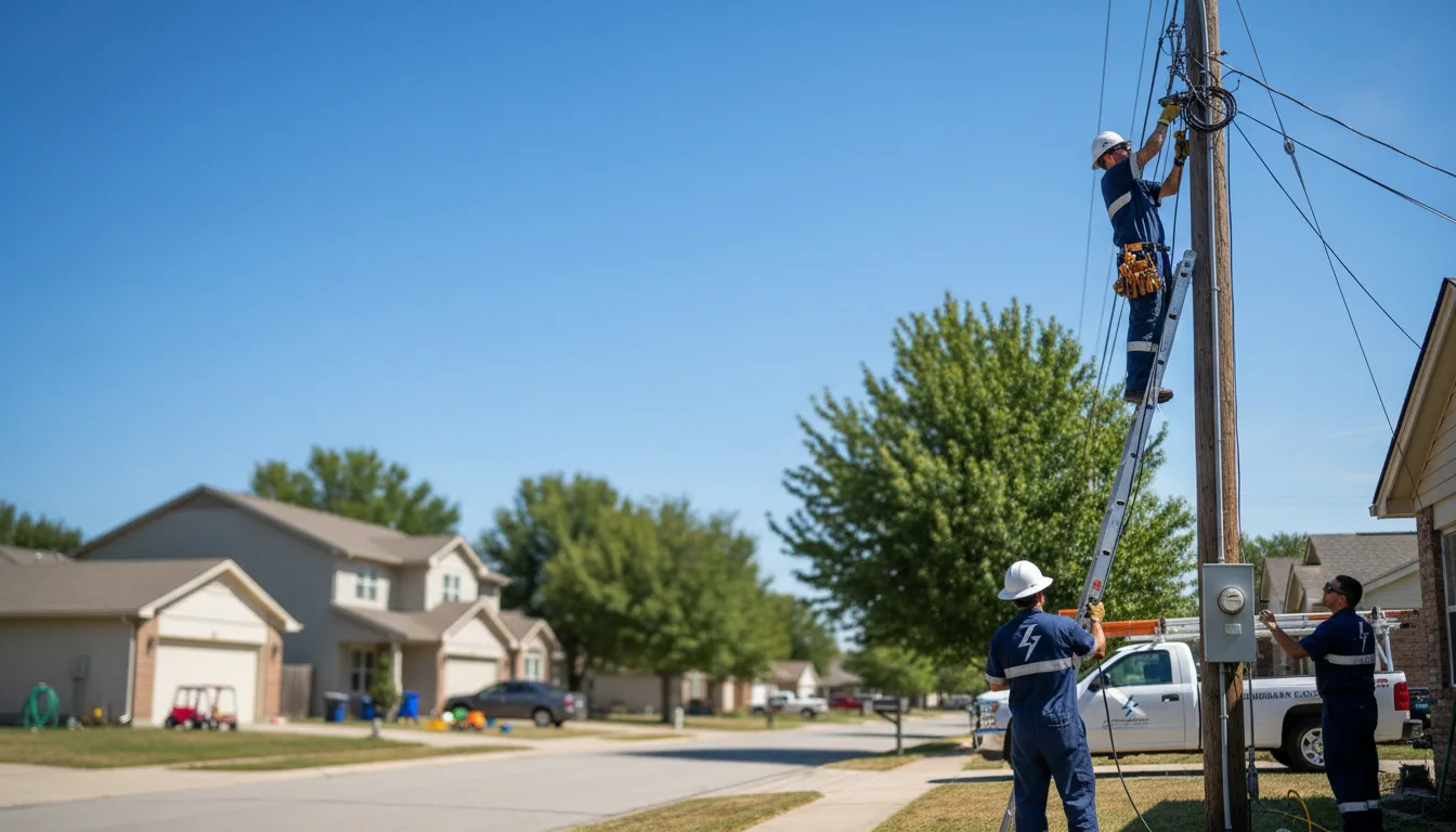 Residential electrician providing installation services in Durham, KS
